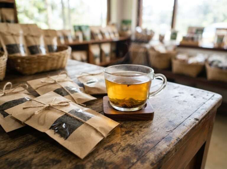 Munnar estate tea at the Tea Museum shop, Nallathanni, Kerala
