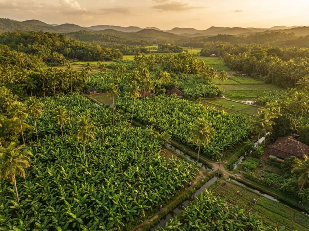 Nendran banana plantation near Thrissur, Kerala