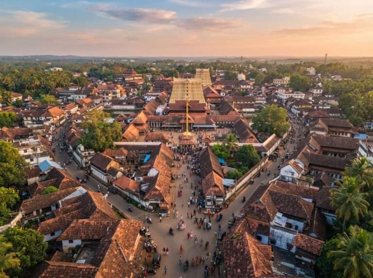 Temple town of Guruvayur, home of Kerala mural training